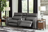 J&M Furniture - Ashley Furniture - Samperstone 3-Piece Power Reclining Sectional Loveseat - 3-Piece Power Reclining Sectional Loveseat - 55203S3